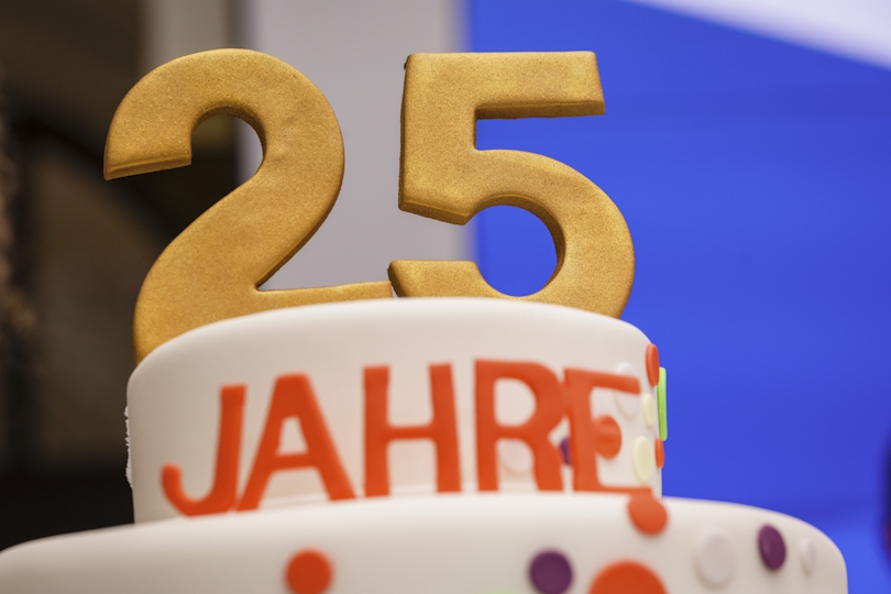 Nahaufnahme der Tortendekoration zum Jubiläum des Deutschen Fahrradpreises Nahaufnahme der Tortendekoration zum Jubiläum des Deutschen Fahrradpreises