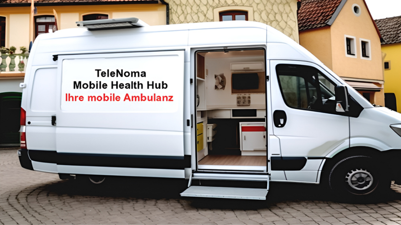 Foto eines Transporters, der als mobile Ambulanz genutzt wird Foto eines Transporters, der als mobile Ambulanz genutzt wird