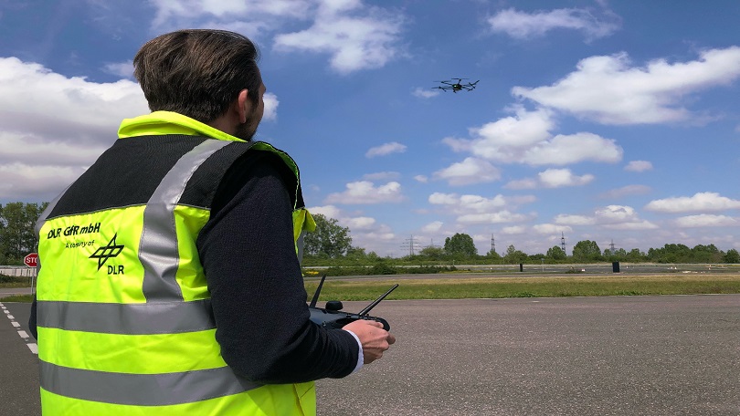 Drohnentestflug der DLR GfR mbH Drohnentestflug der DLR GfR mbH