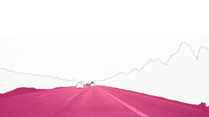 Visualisierung einer Autobahn mit fahrenden Fahrzeugen Visualisierung einer Autobahn mit fahrenden Fahrzeugen