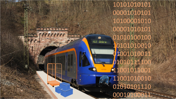 Zum Artikel bahn fährt durch einen tunnel