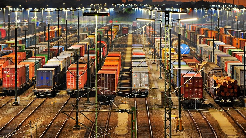 Rangierbahnhof Maschen bei Hamburg bei Nacht Rangierbahnhof Maschen bei Hamburg bei Nacht