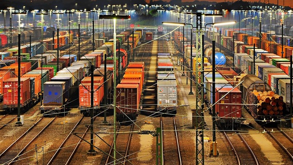 Rangierbahnhof Maschen bei Hamburg bei Nacht Rangierbahnhof Maschen bei Hamburg bei Nacht