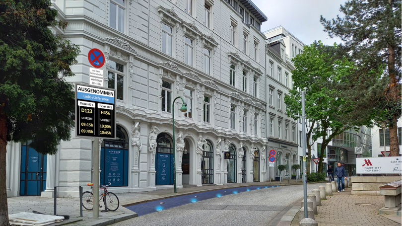 Visualisierung Lieferzone ABC Straße  Visualisierung Lieferzone ABC Straße