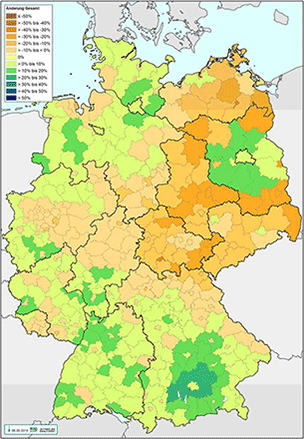 Veränderung des regionalen Personenverkehrsaufkommens (Quell- und Binnenverkehr) 2030 gegenüber 2010 Veränderung des regionalen Personenverkehrsaufkommens (Quell- und Binnenverkehr) 2030 gegenüber 2010