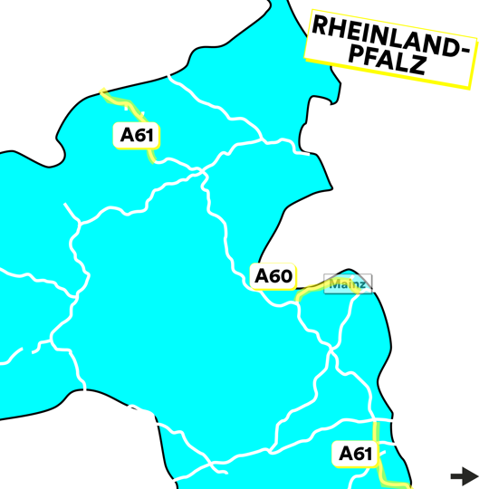 Grafik: Autobahnprojekte RPf Grafik: Autobahnprojekte RPf