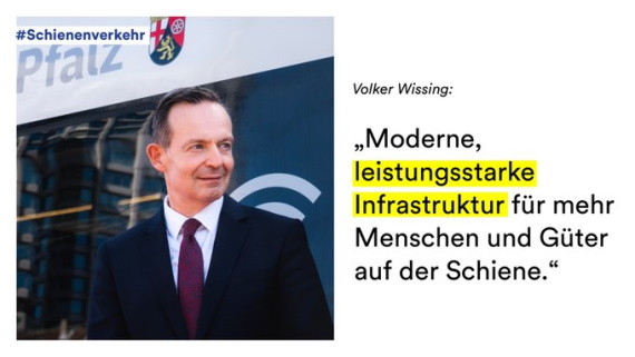 Volker Wissing: Moderne, leistungsstarke Infrastruktur für mehr Menschen und Güter auf der Schiene Volker Wissing: Moderne, leistungsstarke Infrastruktur für mehr Menschen und Güter auf der Schiene