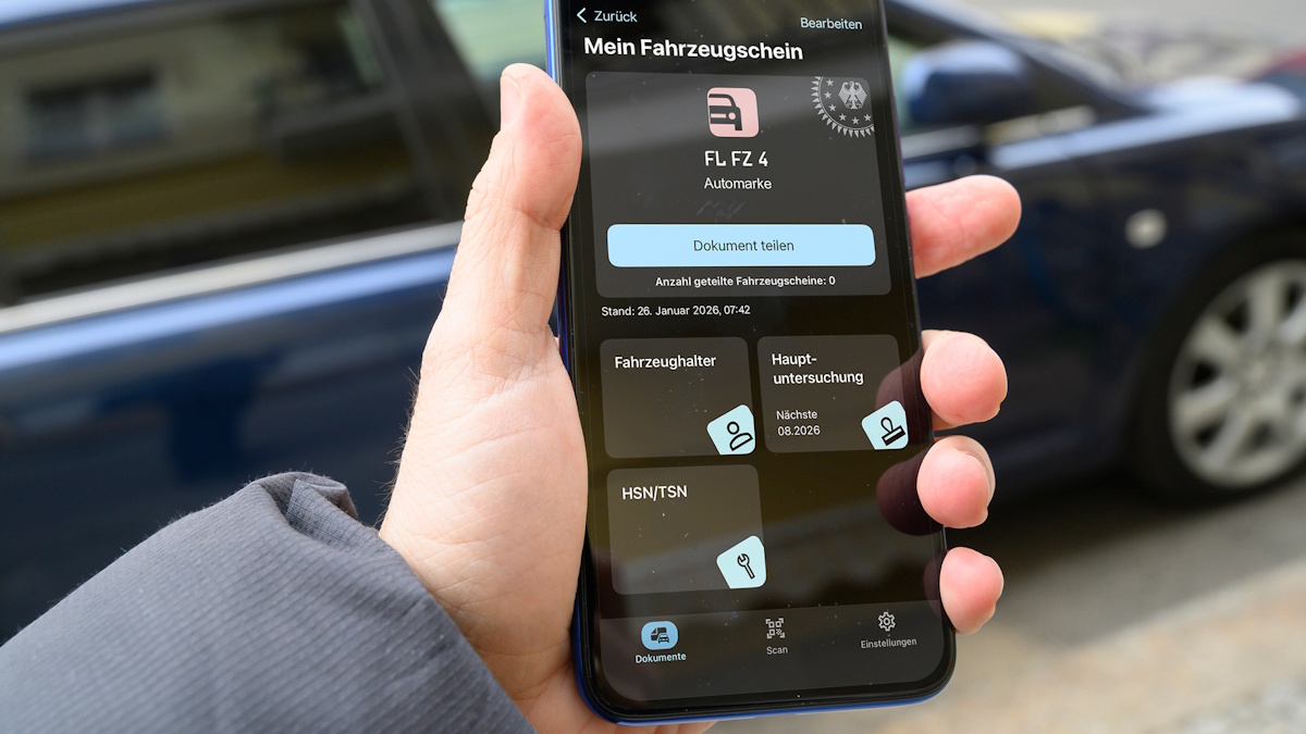 Jetzt auch digital: Der Fahrzeugschein in der i-Kfz-App