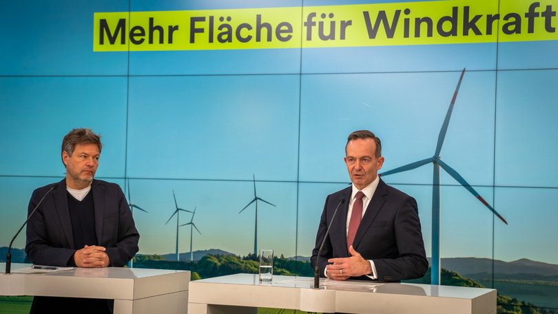 Volker Wissing und Robert Habeck während der Pressekonferenz Volker Wissing und Robert Habeck während der Pressekonferenz