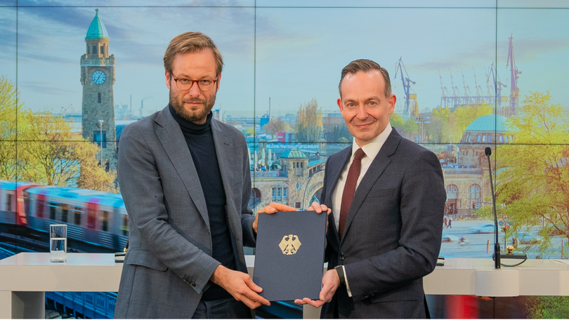 Dr. Volker Wissing und Hamburgs Verkehrssenator Dr. Anjes Tjarks Dr. Volker Wissing und Hamburgs Verkehrssenator Dr. Anjes Tjarks