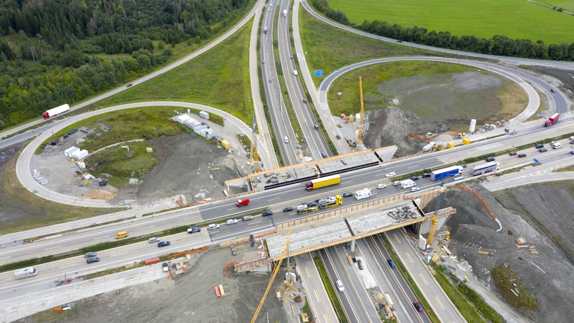 Autobahn-Baustelle Autobahn-Baustelle
