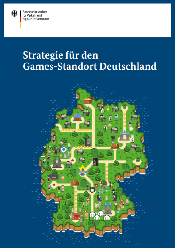 Link öffnet Einzelsicht der Publikation Deckblatt der Publikation: "Strategie für den Games-Standort Deutschland"