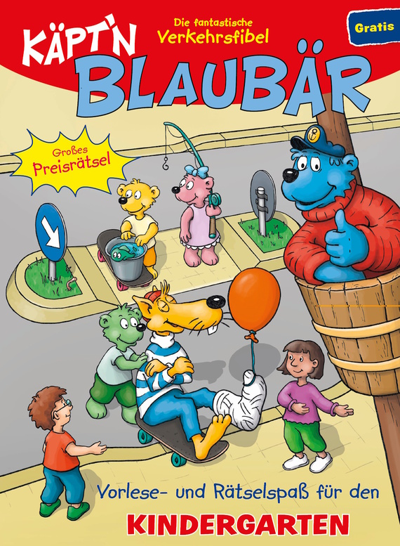 Link öffnet Einzelsicht der Publikation Cover der aktuellen Käptn Blaubär Verkehrsfibel (Kindergarten)