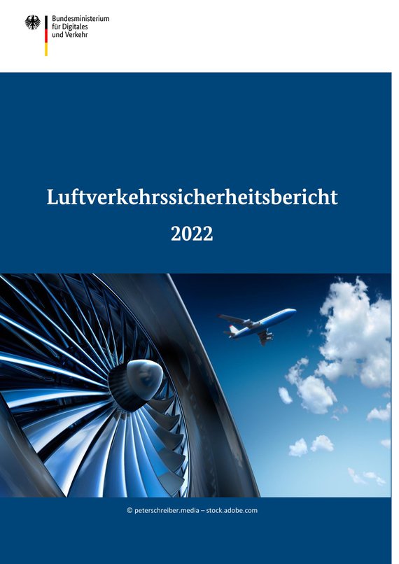 Link öffnet Einzelsicht der Publikation Cover: Luftverkehrssicherheitsbericht 2022