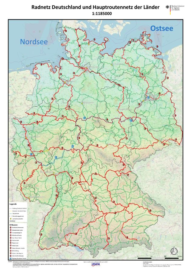 Übersichtskarte „Radnetz Deutschland“ Hauptroutennetz Übersichtskarte „Radnetz Deutschland“ Hauptroutennetz