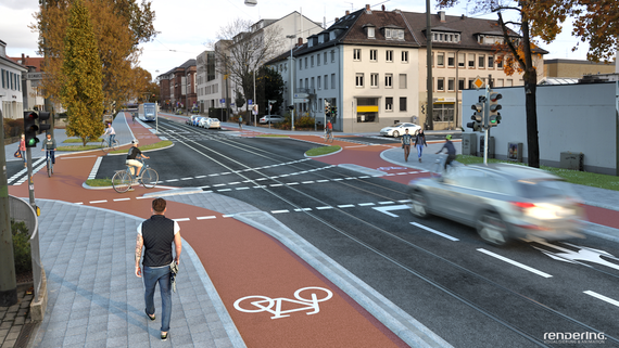 Verkehrskreuzung in einer Stadt Verkehrskreuzung in einer Stadt