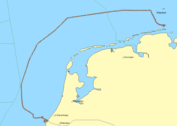 Karte zu Fahrtverlauf der Mumbai Maersk Karte zu Fahrtverlauf der Mumbai Maersk