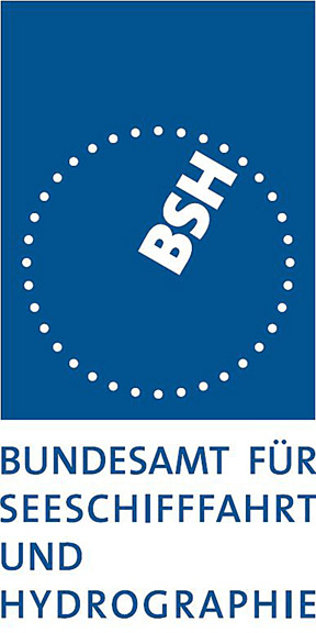 Logo des Bundesamtes für Seeschifffahrt und Hydrographie (BSH)  Logo des Bundesamtes für Seeschifffahrt und Hydrographie (BSH)