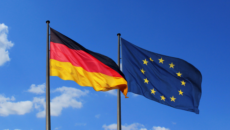 German and European flags German and European flags
