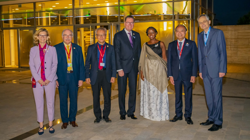 ITU-D Director Doreen Bogdan Martin, ITU-R Director Mario Maniewicz, ITU-T Director Dr Chaesub Lee, Dr. Thomas Zielke, Minister of ICT & Innovation Paula Ingabire, ITU Secretary-General Houlin Zhao, Chargé d’Affaires Peter Primus ITU-D Director Doreen Bogdan Martin, ITU-R Director Mario Maniewicz, ITU-T Director Dr Chaesub Lee, Dr. Thomas Zielke, Minister of ICT & Innovation Paula Ingabire, ITU Secretary-General Houlin Zhao, Chargé d’Affaires Peter Primus