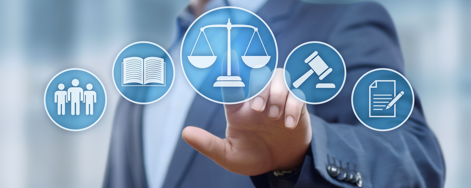 Bubbles with law symbols Bubbles with law symbols